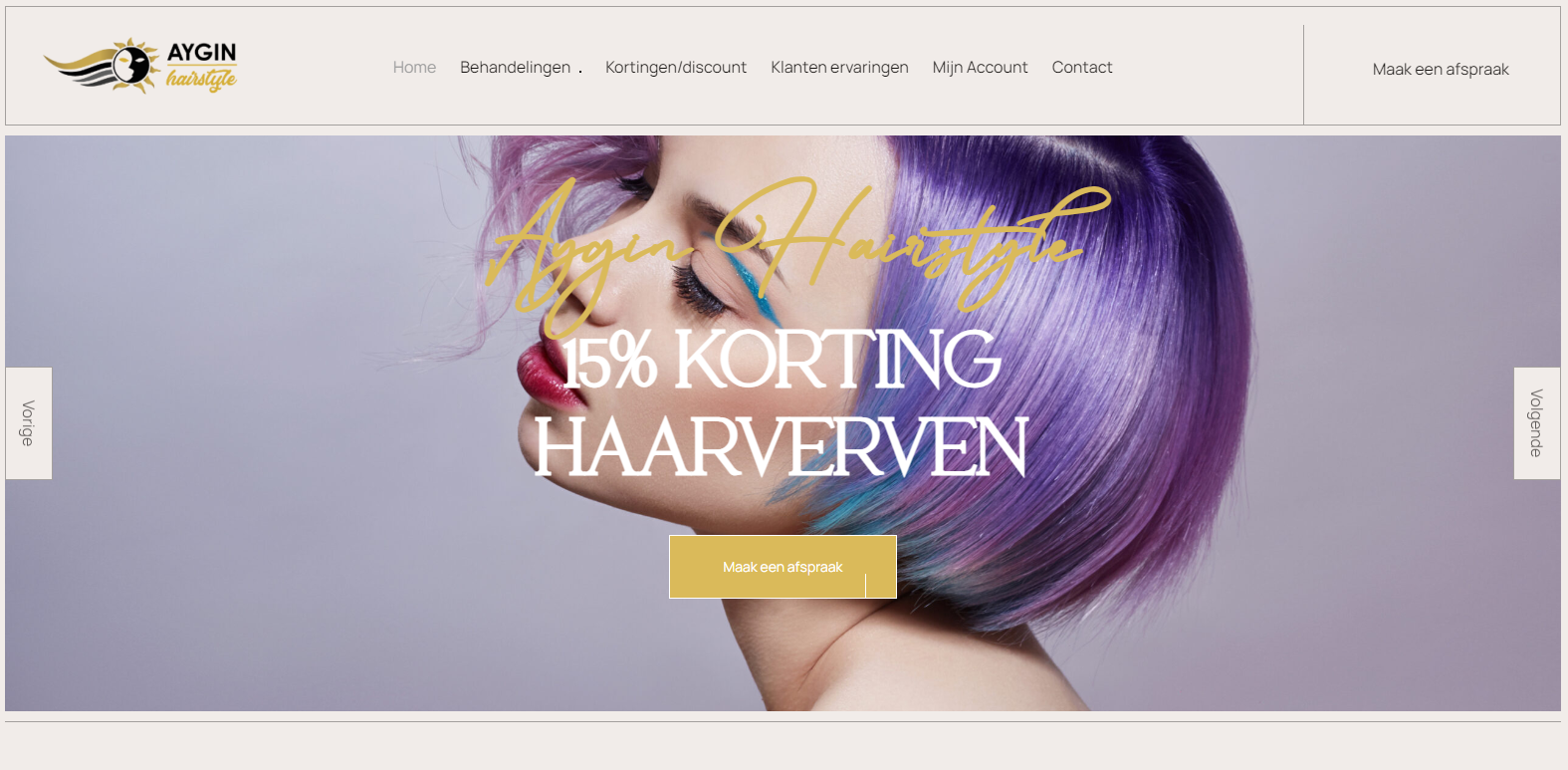 Aygin hairstyle webdesign