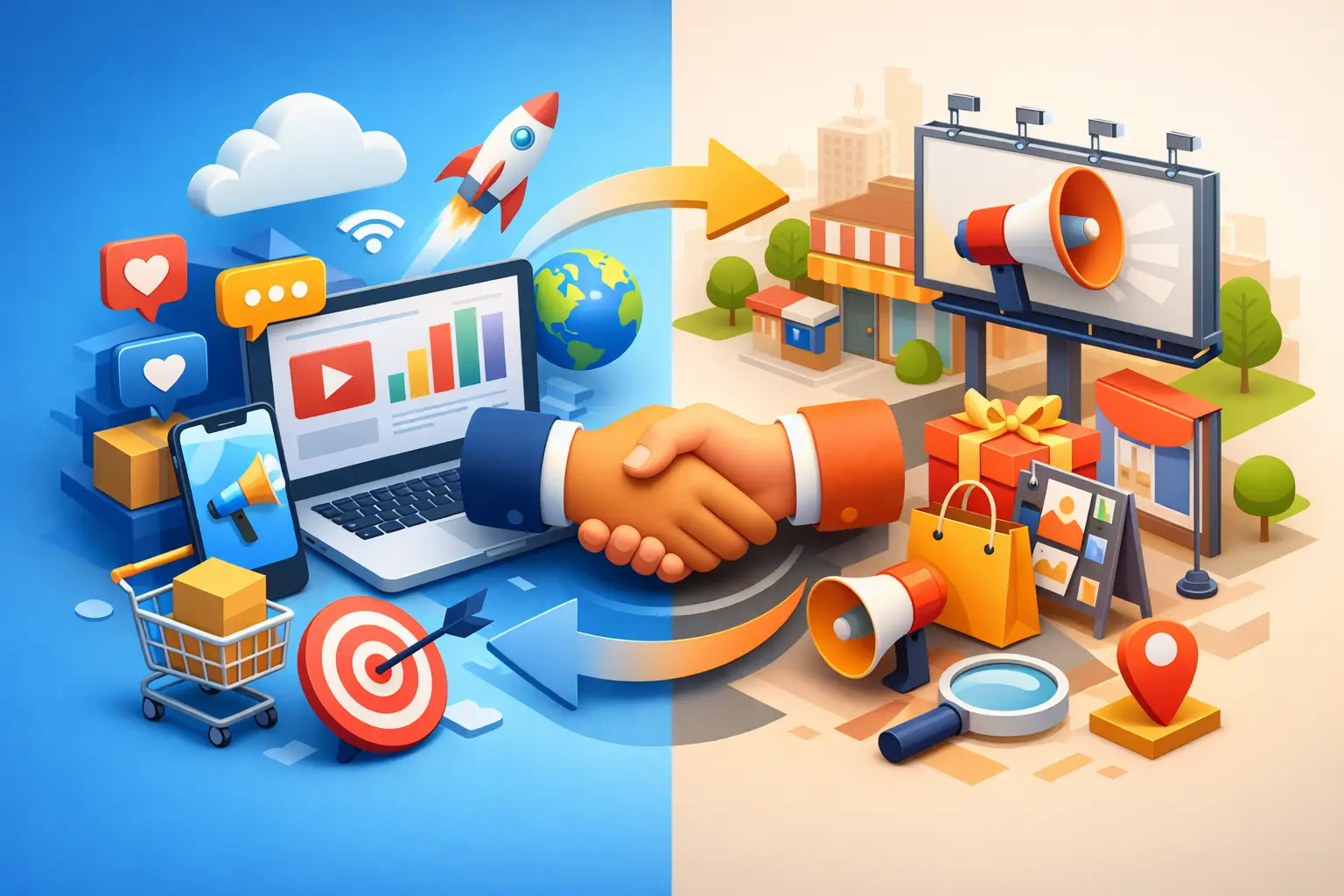 Hoe combineer je online en offline marketing?