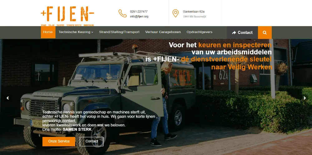 Website van +FIJEN, gemaakt door Tevreden Marketing